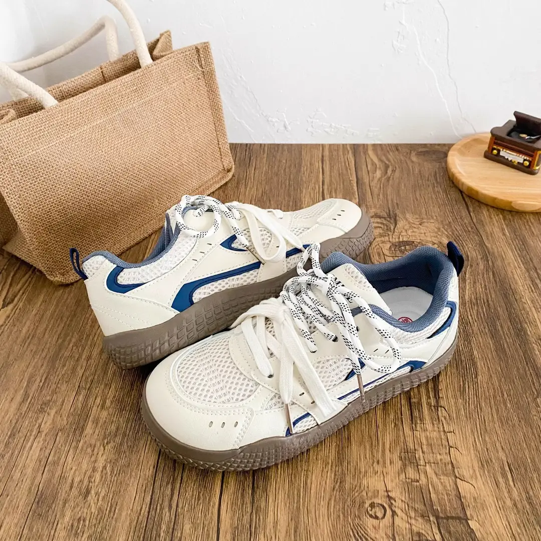 Spring 2025 New White Shoes Mesh Breathable Sports Casual Shoes Fashionable All-match Non-slip German Training Shoes for Women — feature 10