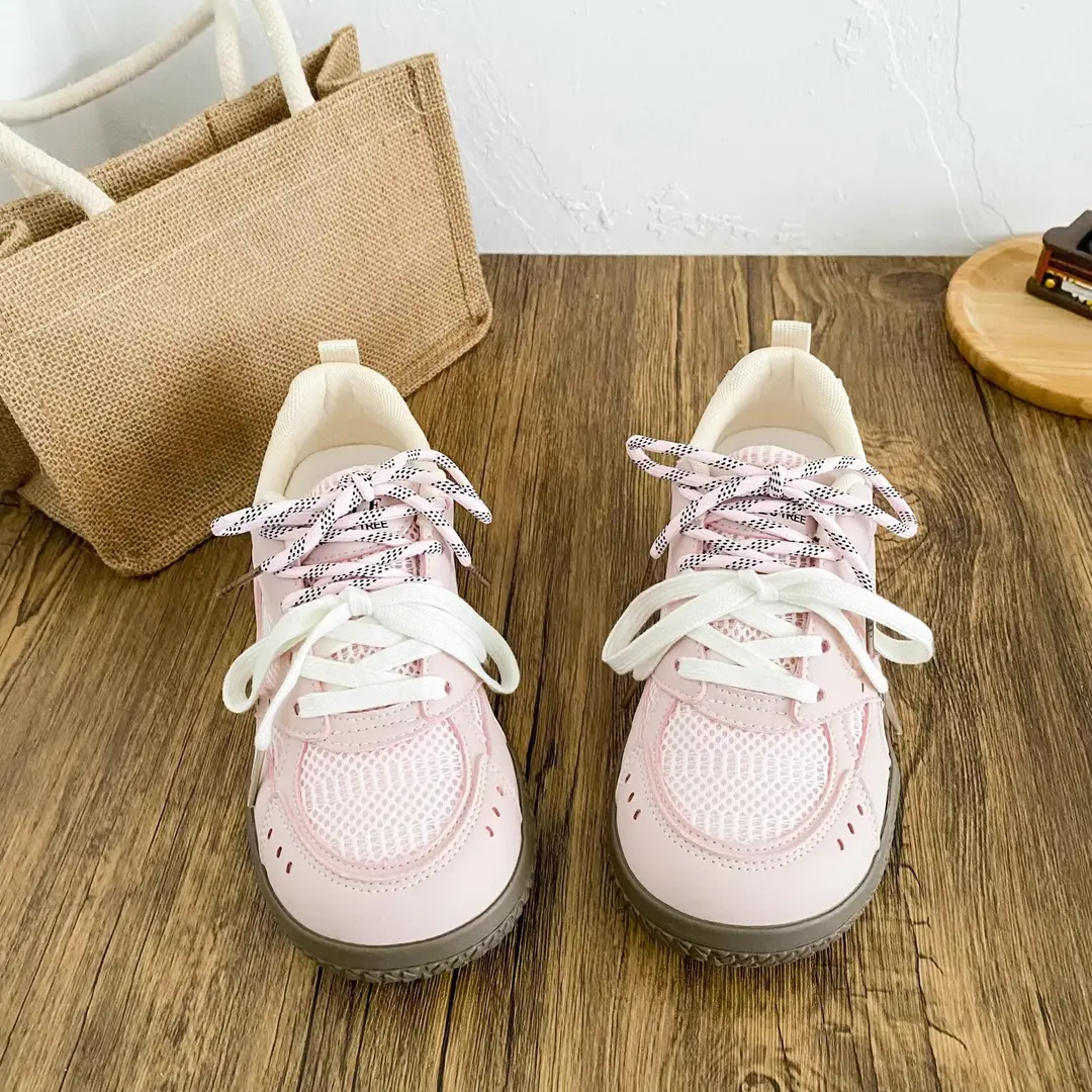 Spring 2025 New White Shoes Mesh Breathable Sports Casual Shoes Fashionable All-match Non-slip German Training Shoes for Women — feature 6