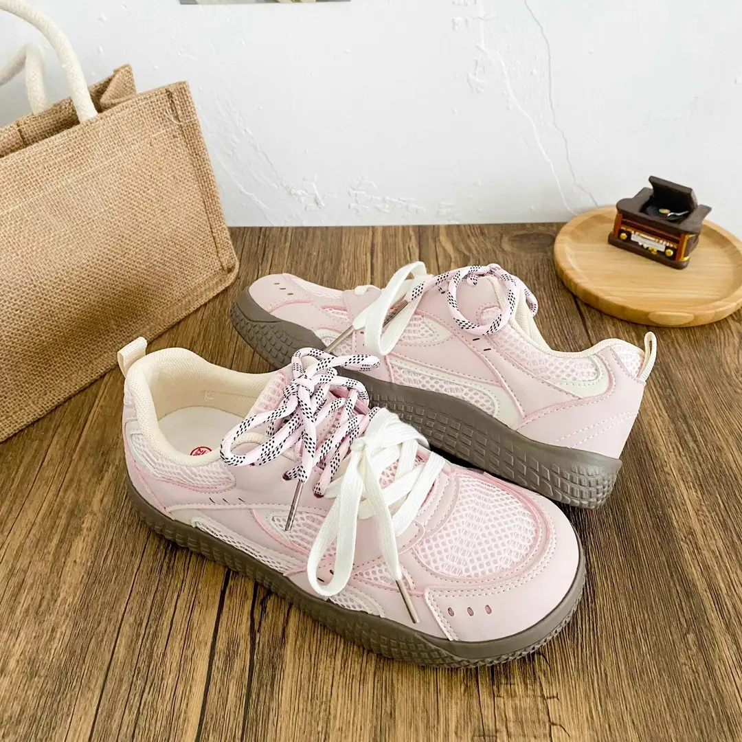 Spring 2025 New White Shoes Mesh Breathable Sports Casual Shoes Fashionable All-match Non-slip German Training Shoes for Women — feature 7