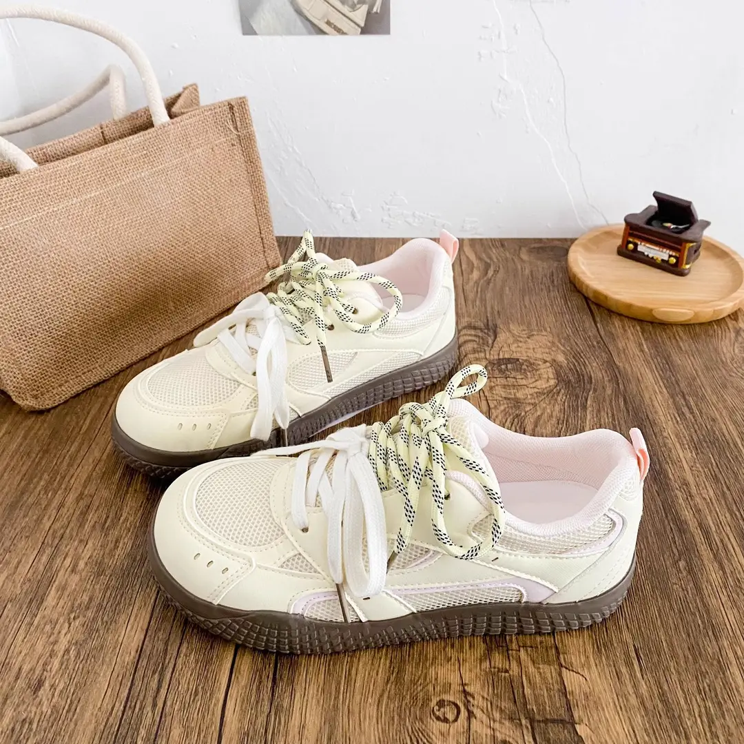 Spring 2025 New White Shoes Mesh Breathable Sports Casual Shoes Fashionable All-match Non-slip German Training Shoes for Women — feature 9