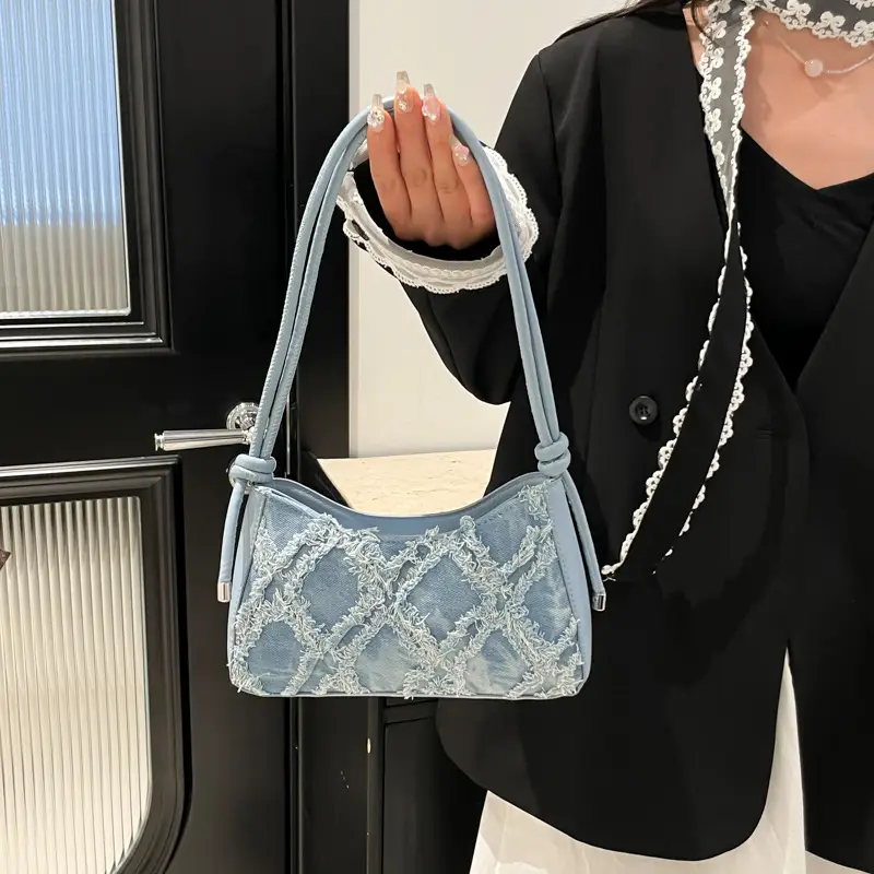 Pink Quilted Shoulder Crossbody Bag for Women - Image 6