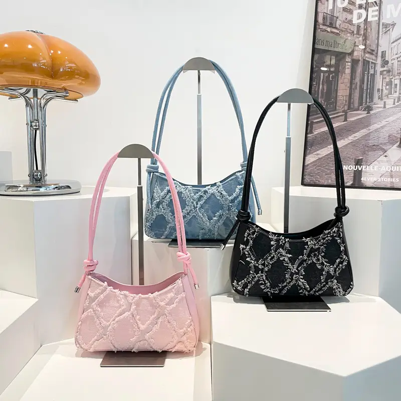 Pink Quilted Shoulder Crossbody Bag for Women - Image 7