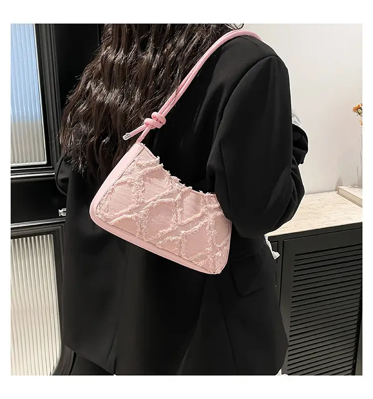 Pink Quilted Shoulder Crossbody Bag for Women — feature 14