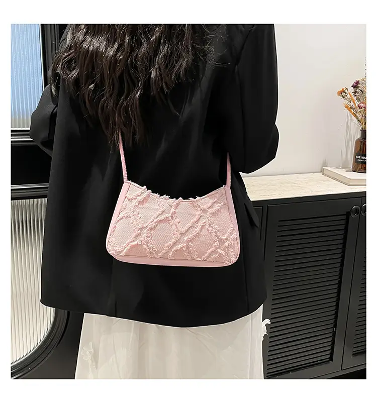 Pink Quilted Shoulder Crossbody Bag for Women — feature 16