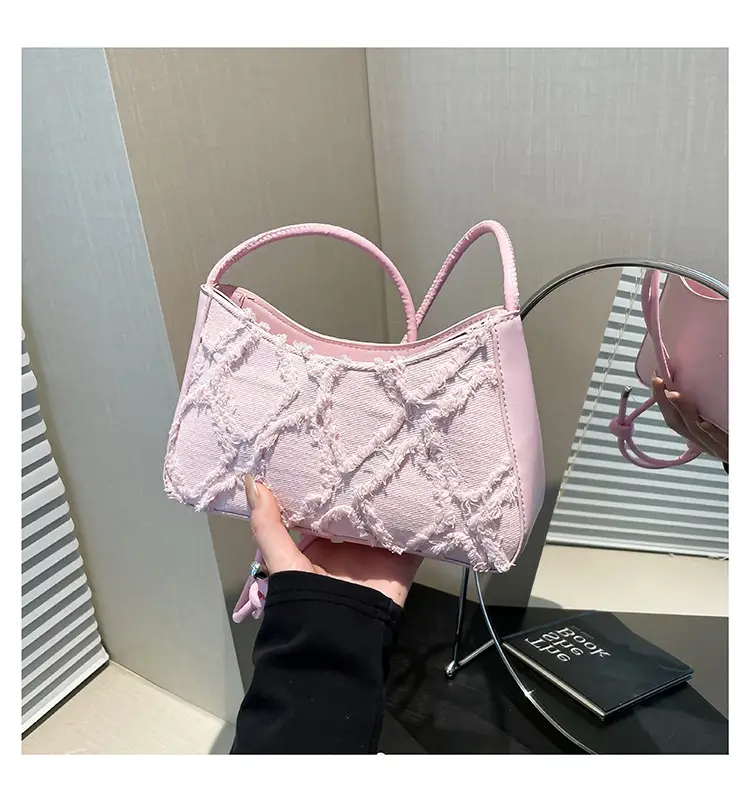 Pink Quilted Shoulder Crossbody Bag for Women — feature 26