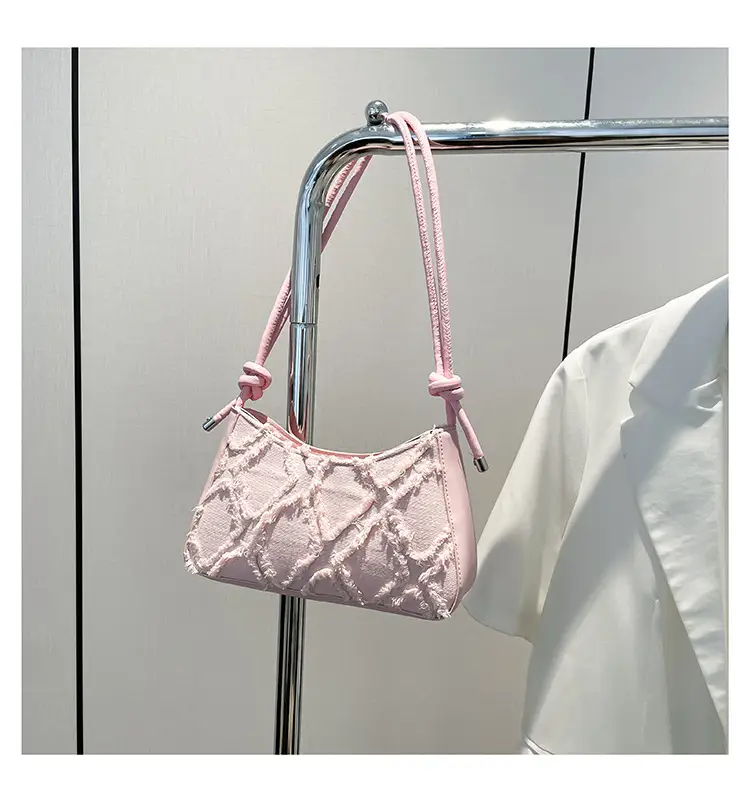 Pink Quilted Shoulder Crossbody Bag for Women — feature 29