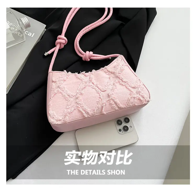 Pink Quilted Shoulder Crossbody Bag for Women — feature 6