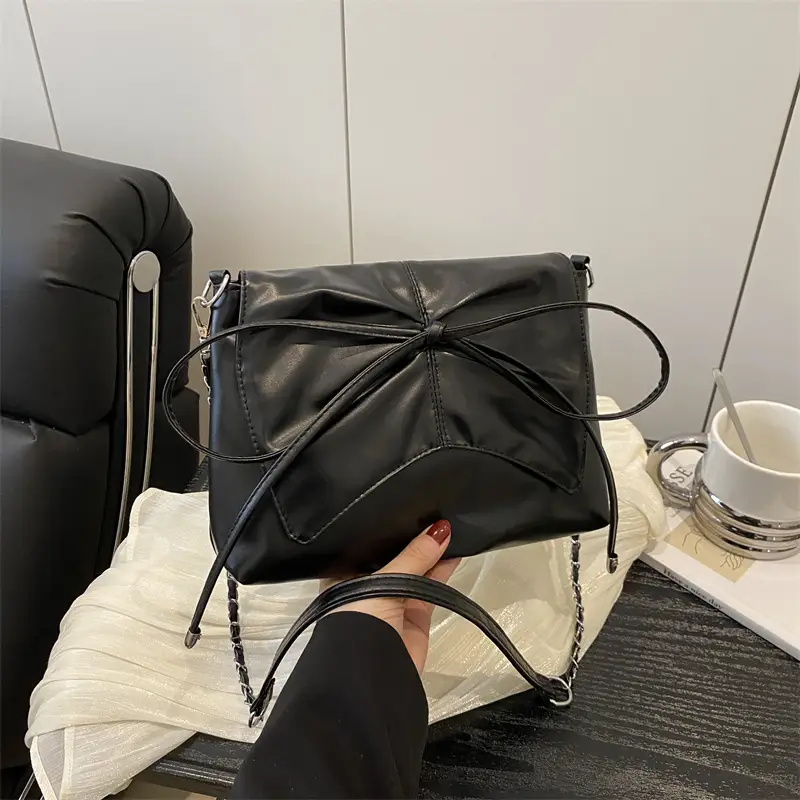 Light Luxury Women's Bow Bag with Chain Strap - Image 7