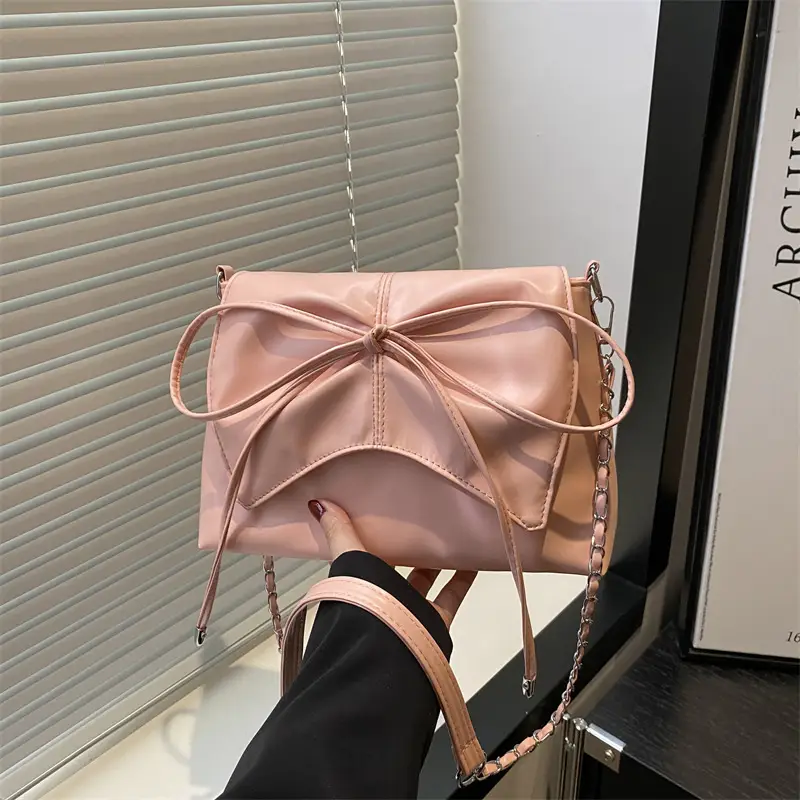 Light Luxury Women's Bow Bag with Chain Strap - Image 8