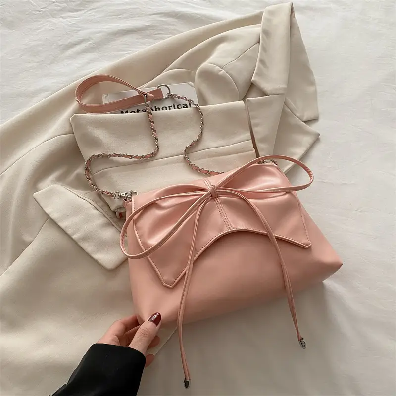 Light Luxury Women's Bow Bag with Chain Strap - Image 3