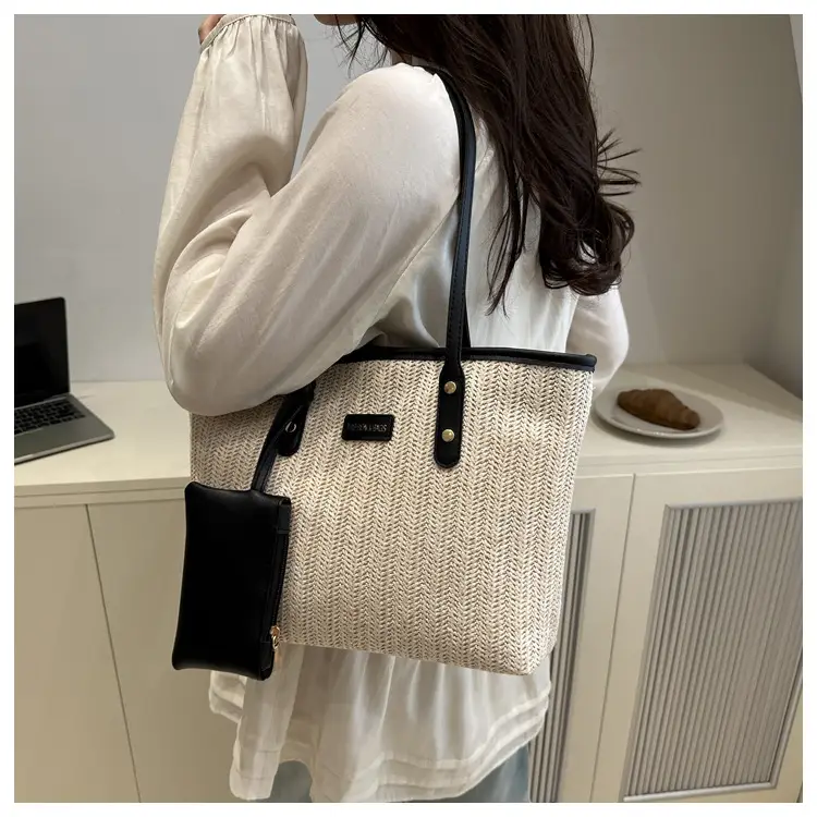 Women's Woven Straw Shoulder Bag Large Capacity 2025 — feature 10