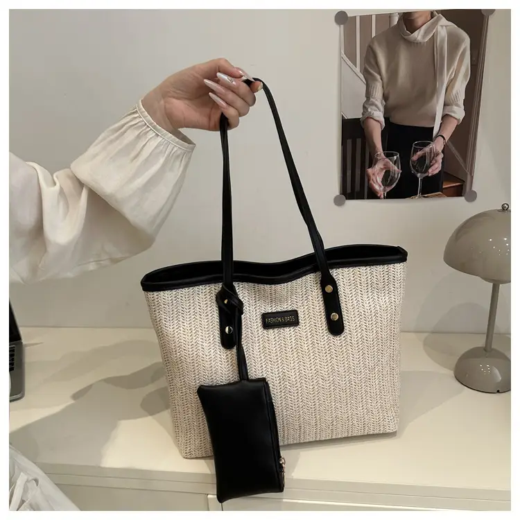 Women's Woven Straw Shoulder Bag Large Capacity 2025 — feature 11