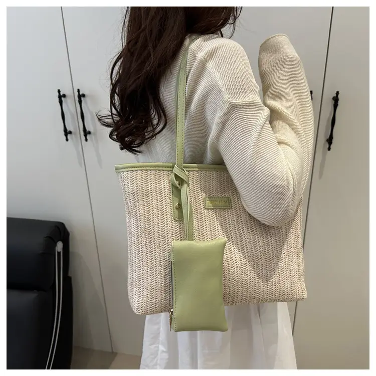Women's Woven Straw Shoulder Bag Large Capacity 2025 — feature 13