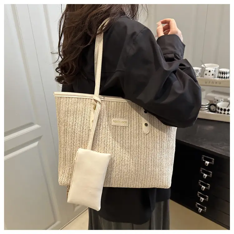 Women's Woven Straw Shoulder Bag Large Capacity 2025 — feature 18