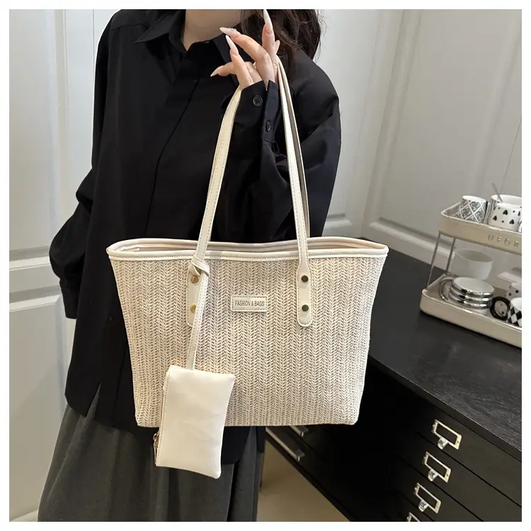 Women's Woven Straw Shoulder Bag Large Capacity 2025 — feature 19