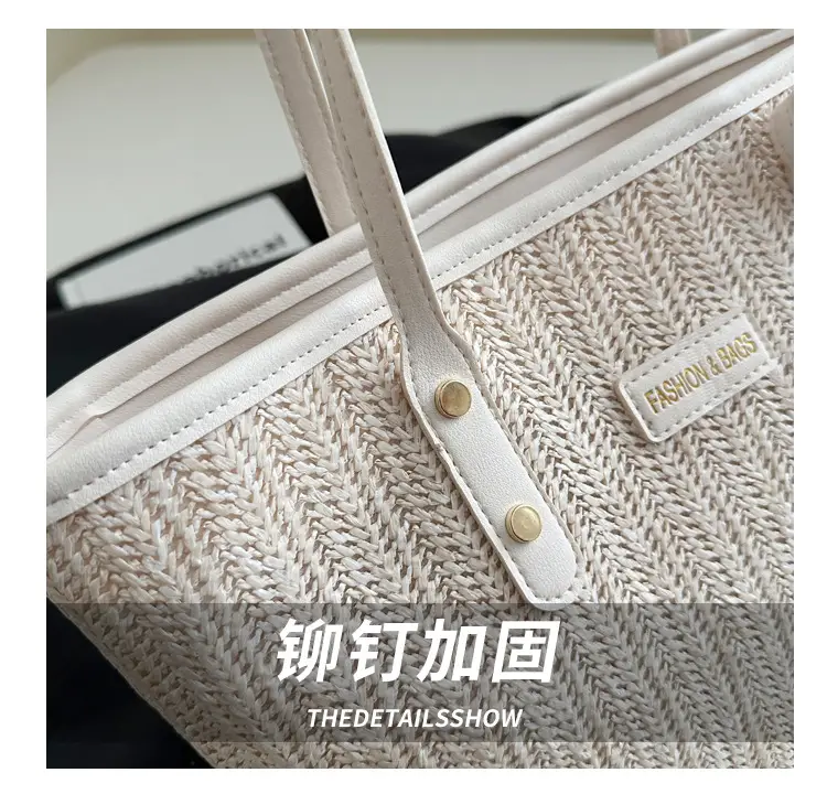Women's Woven Straw Shoulder Bag Large Capacity 2025 — feature 5