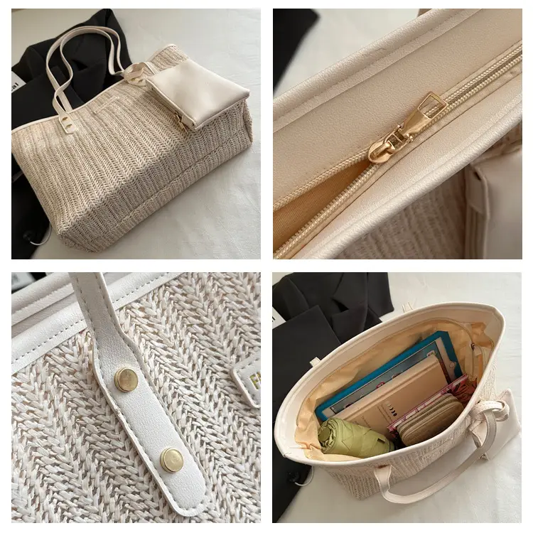 Women's Woven Straw Shoulder Bag Large Capacity 2025 — feature 8