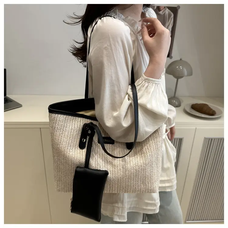 Women's Woven Straw Shoulder Bag Large Capacity 2025 — feature 9