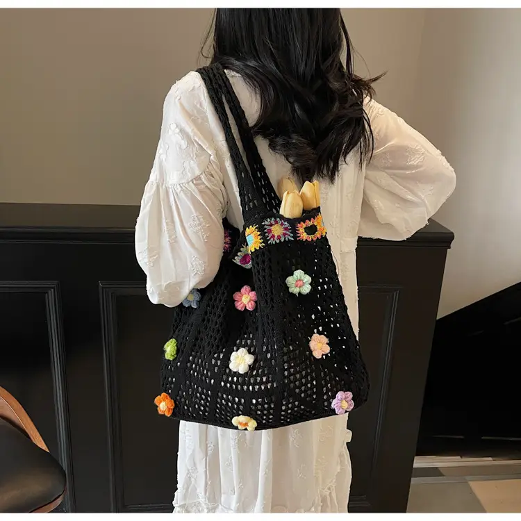 Women's Knitted Shoulder Bag Large Capacity Multi Color — feature 10