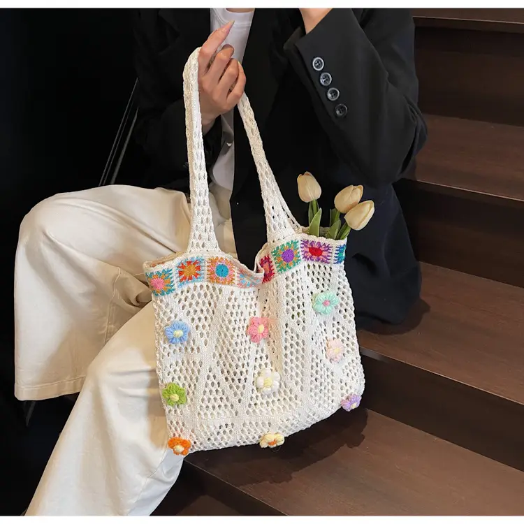 Women's Knitted Shoulder Bag Large Capacity Multi Color — feature 13