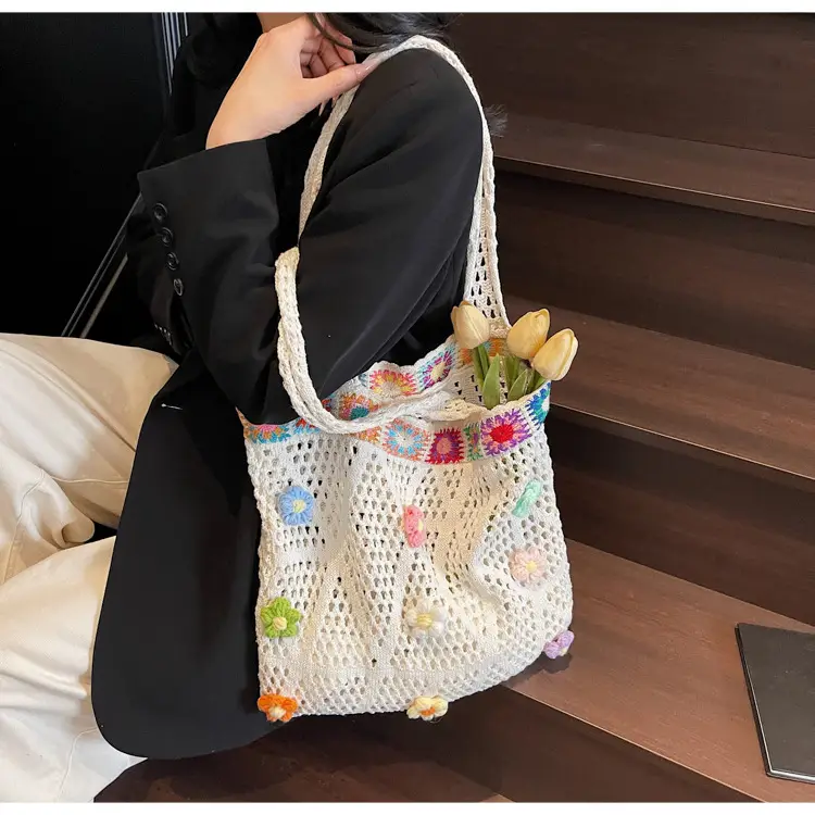 Women's Knitted Shoulder Bag Large Capacity Multi Color — feature 14