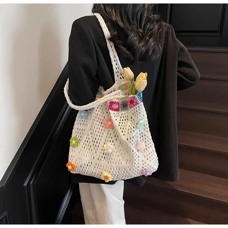Women's Knitted Shoulder Bag Large Capacity Multi Color — feature 15