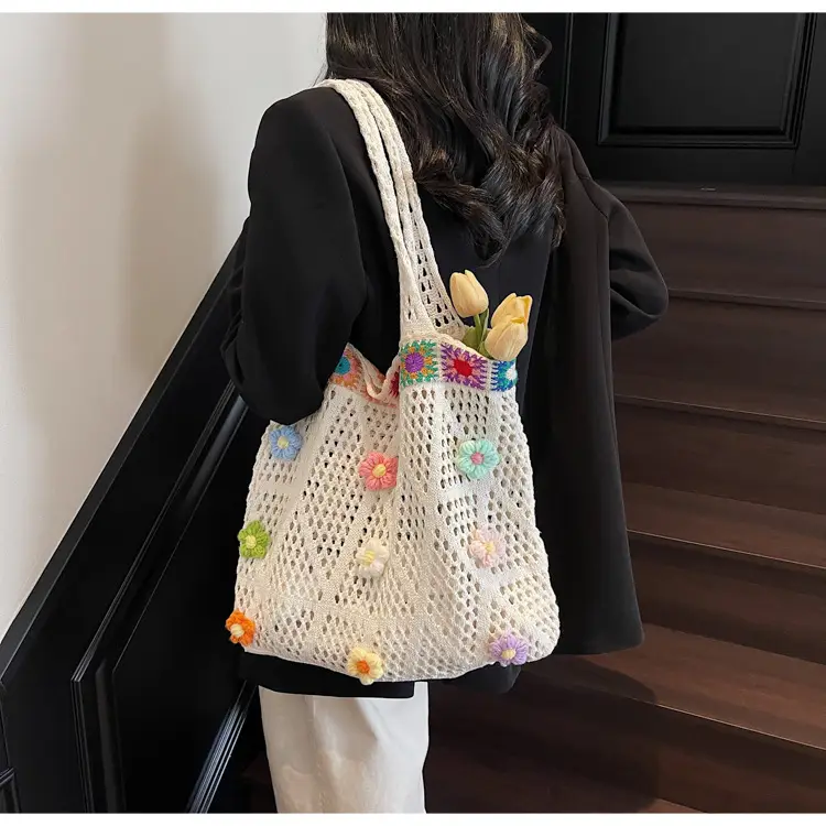 Women's Knitted Shoulder Bag Large Capacity Multi Color — feature 16
