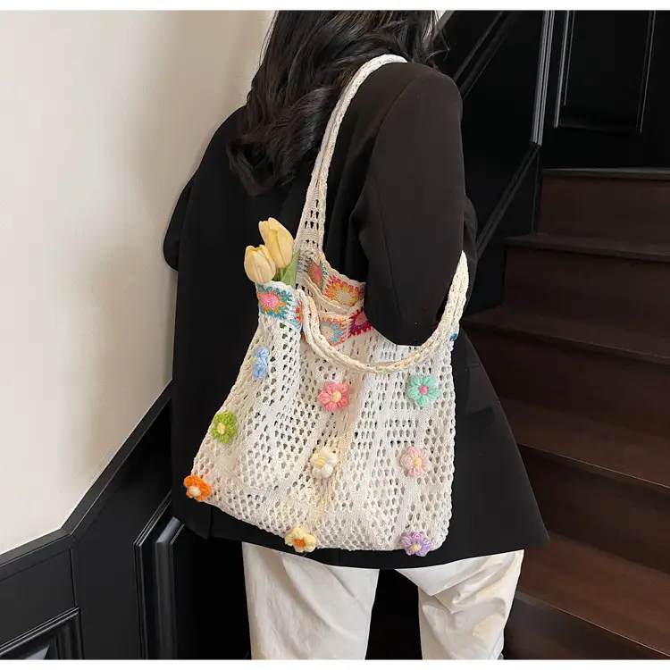 Women's Knitted Shoulder Bag Large Capacity Multi Color — feature 17