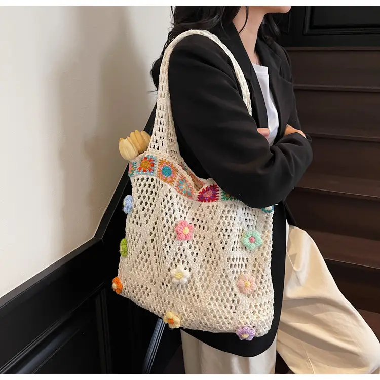 Women's Knitted Shoulder Bag Large Capacity Multi Color — feature 18