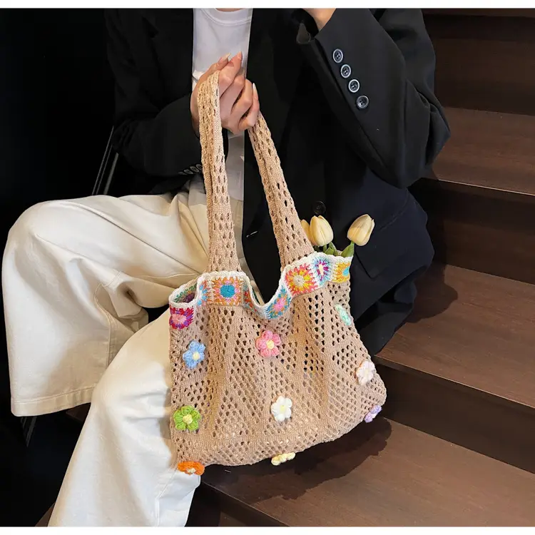 Women's Knitted Shoulder Bag Large Capacity Multi Color — feature 19