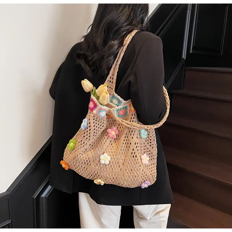 Women's Knitted Shoulder Bag Large Capacity Multi Color — feature 22