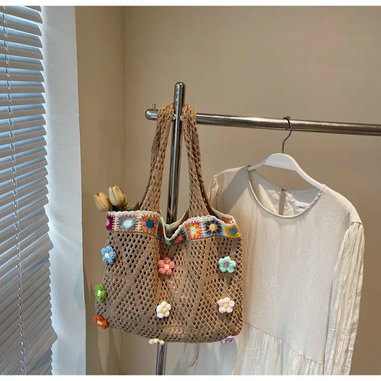 Women's Knitted Shoulder Bag Large Capacity Multi Color — feature 25