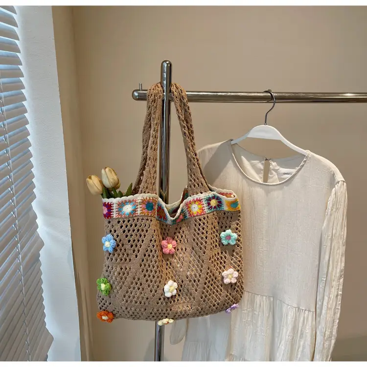 Women's Knitted Shoulder Bag Large Capacity Multi Color — feature 26