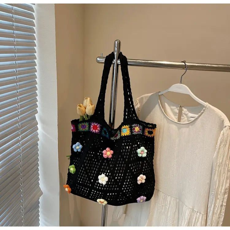 Women's Knitted Shoulder Bag Large Capacity Multi Color — feature 27