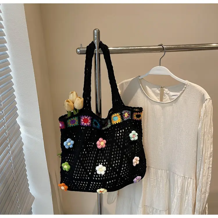 Women's Knitted Shoulder Bag Large Capacity Multi Color — feature 28
