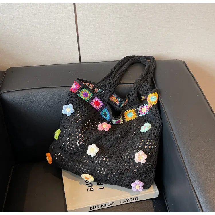 Women's Knitted Shoulder Bag Large Capacity Multi Color — feature 33