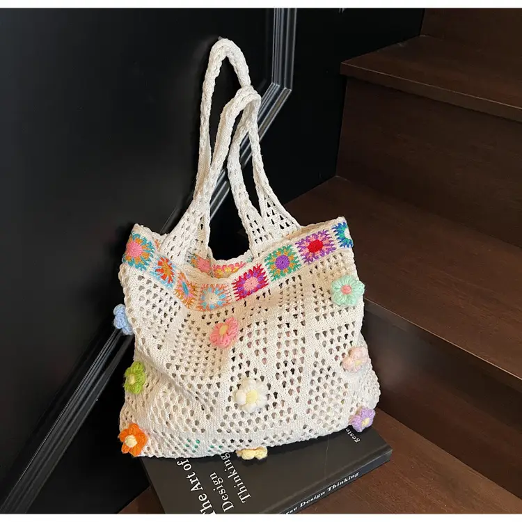 Women's Knitted Shoulder Bag Large Capacity Multi Color — feature 34