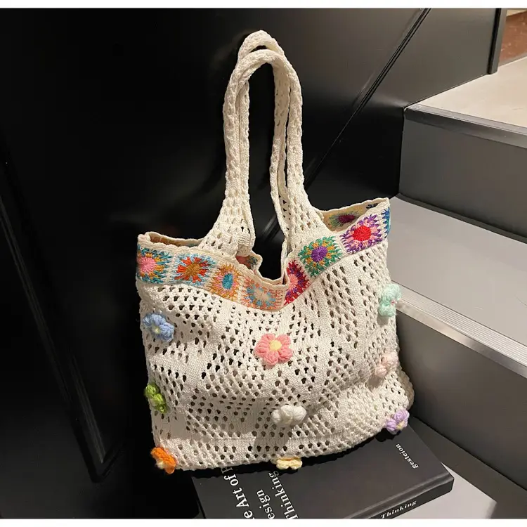 Women's Knitted Shoulder Bag Large Capacity Multi Color — feature 38