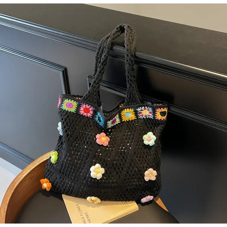 Women's Knitted Shoulder Bag Large Capacity Multi Color — feature 43