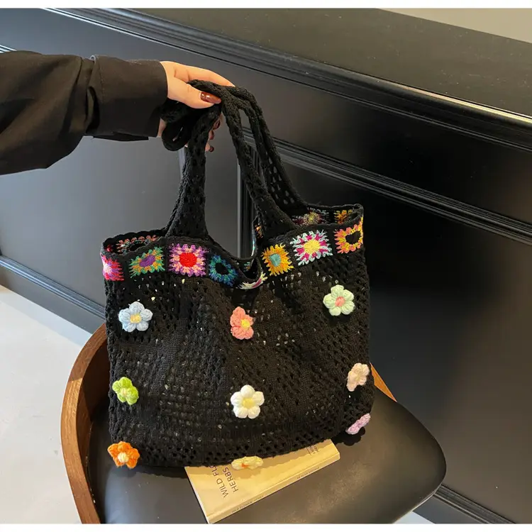 Women's Knitted Shoulder Bag Large Capacity Multi Color — feature 44