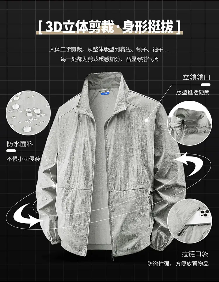 2025 New Men's Jacket Outer Wear Outdoor Sports Loose Korean Style Casual Jacket Trendy Breathable Jacket Men's Clothing — feature 5