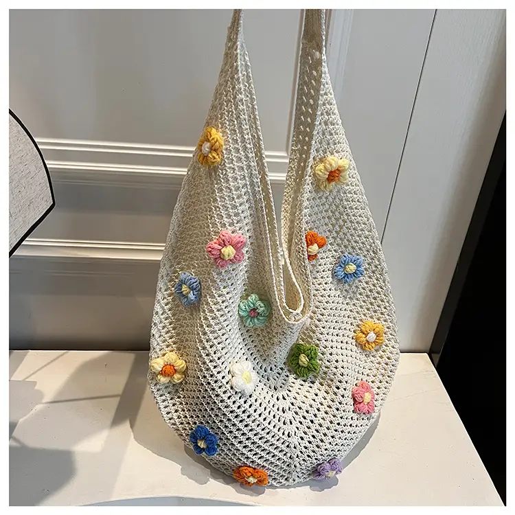 Women's Flower Hollow-out Woven Bag Large Capacity — feature 27