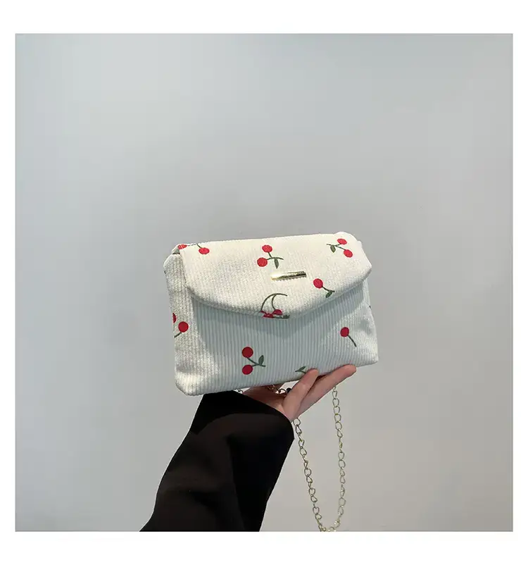 2025 New Bow Print Corduroy Shoulder Bag — feature 25