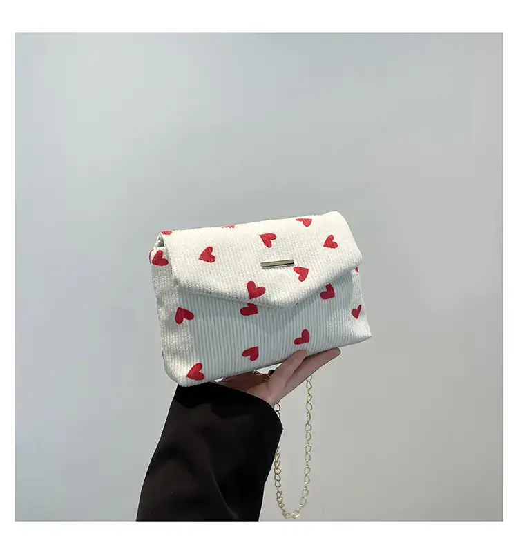 2025 New Bow Print Corduroy Shoulder Bag — feature 26