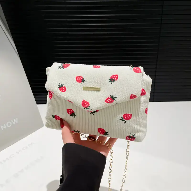 2025 New Bow Print Corduroy Shoulder Bag - Image 3