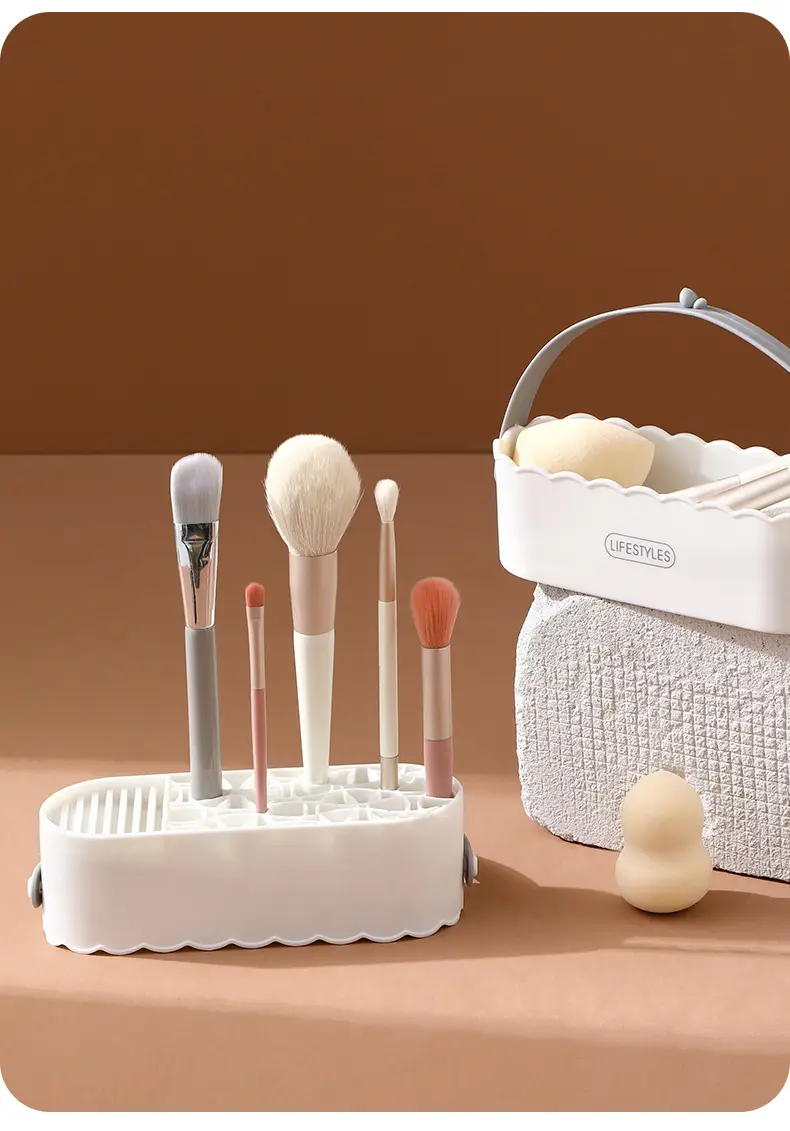 Fasola Makeup Brush Cleaning Box White Silicone Scrubber — feature 17