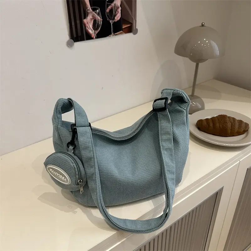 Corduroy Shoulder Crossbody Bag White 2026 - Image 4