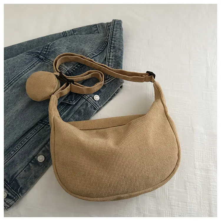 Corduroy Shoulder Crossbody Bag White 2026 — feature 19