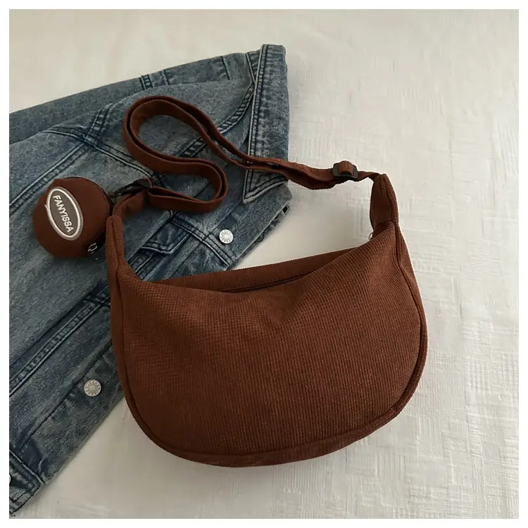 Corduroy Shoulder Crossbody Bag White 2026 — feature 21