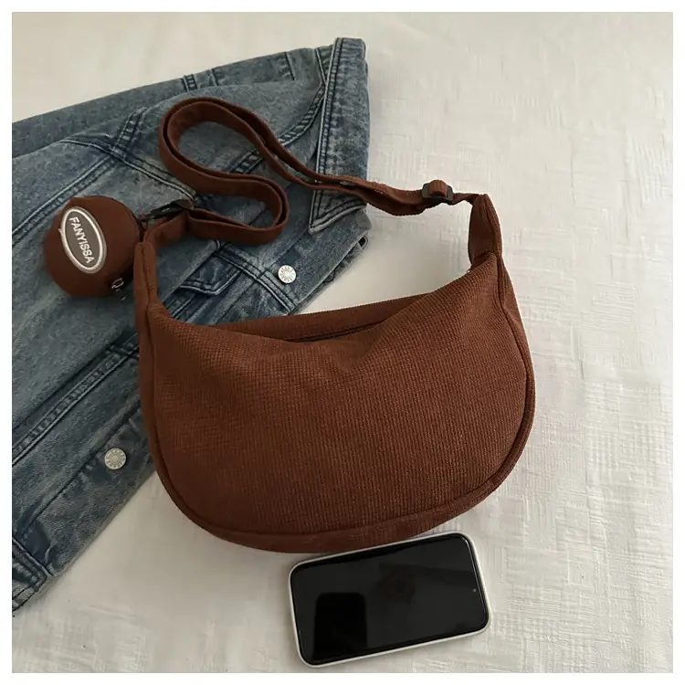 Corduroy Shoulder Crossbody Bag White 2026 — feature 22